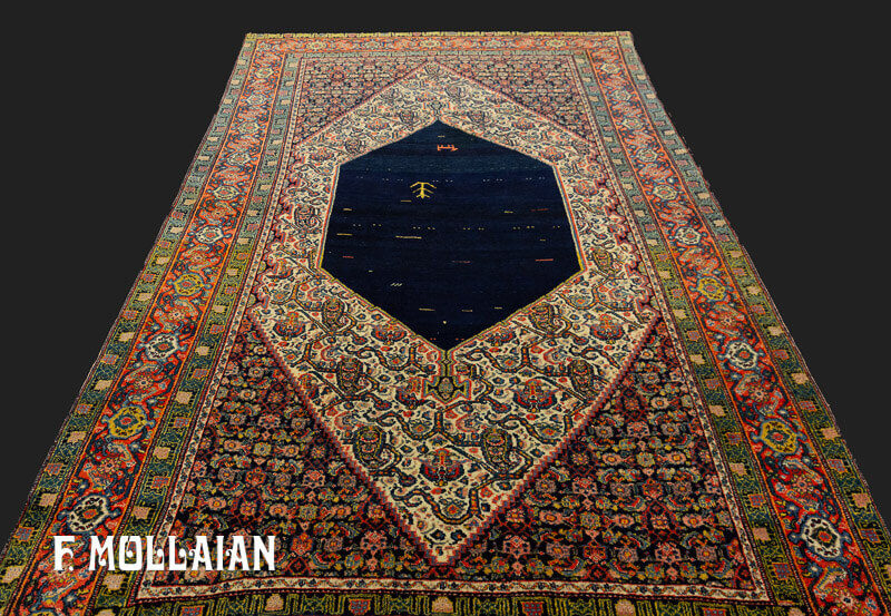 Antique Persian Senneh Warp Silk & Part Silk Rug n°:99091954